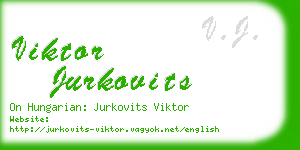 viktor jurkovits business card